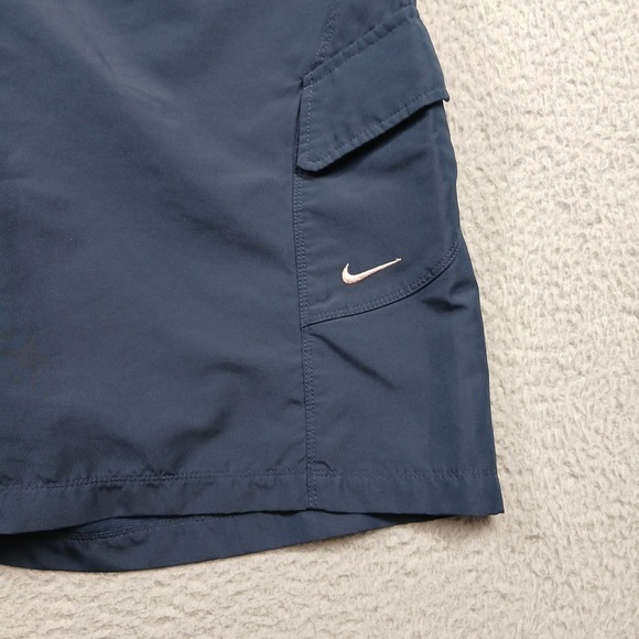Nike Mesh Lined Cargo Swim Trunks Men's XXL Navy Blue Side Swoosh EUC - Picture 4 of 11